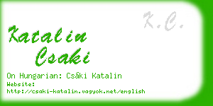 katalin csaki business card