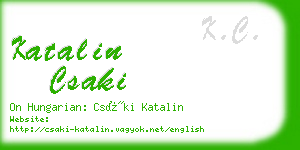 katalin csaki business card
